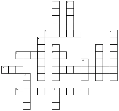 April 2026 Crossword Puzzle Grid