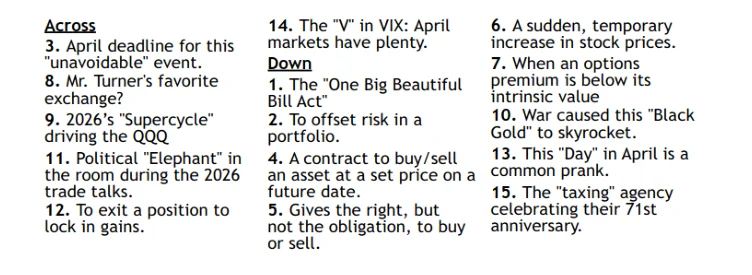 Crossword Clues — Across and Down