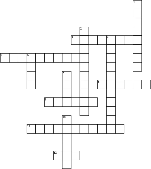 May 2026 Crossword Puzzle Grid