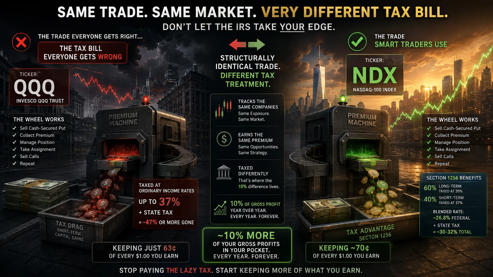 The 10% Pay Raise: NDX vs. QQQ at Tax Time &mdash; Aiden Gray